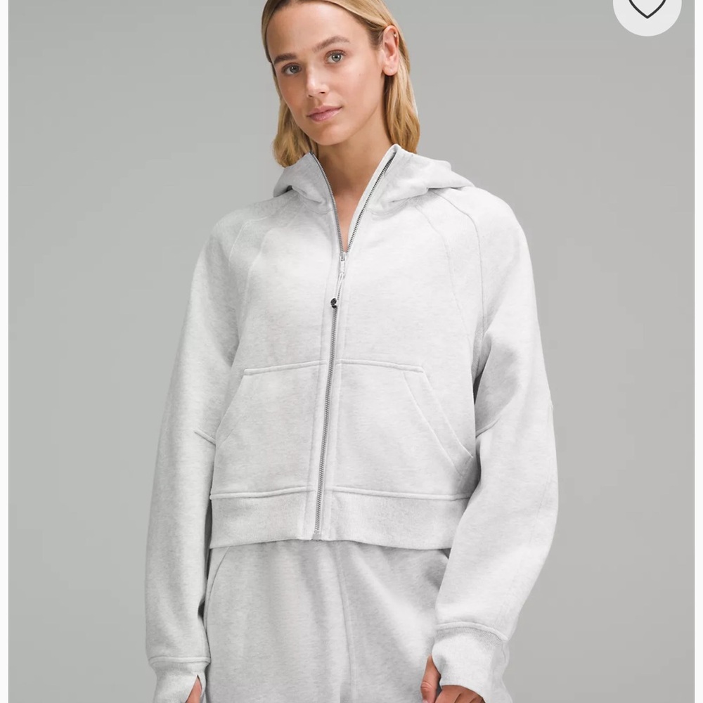 Lululemon oversized cropped full zip hoodie